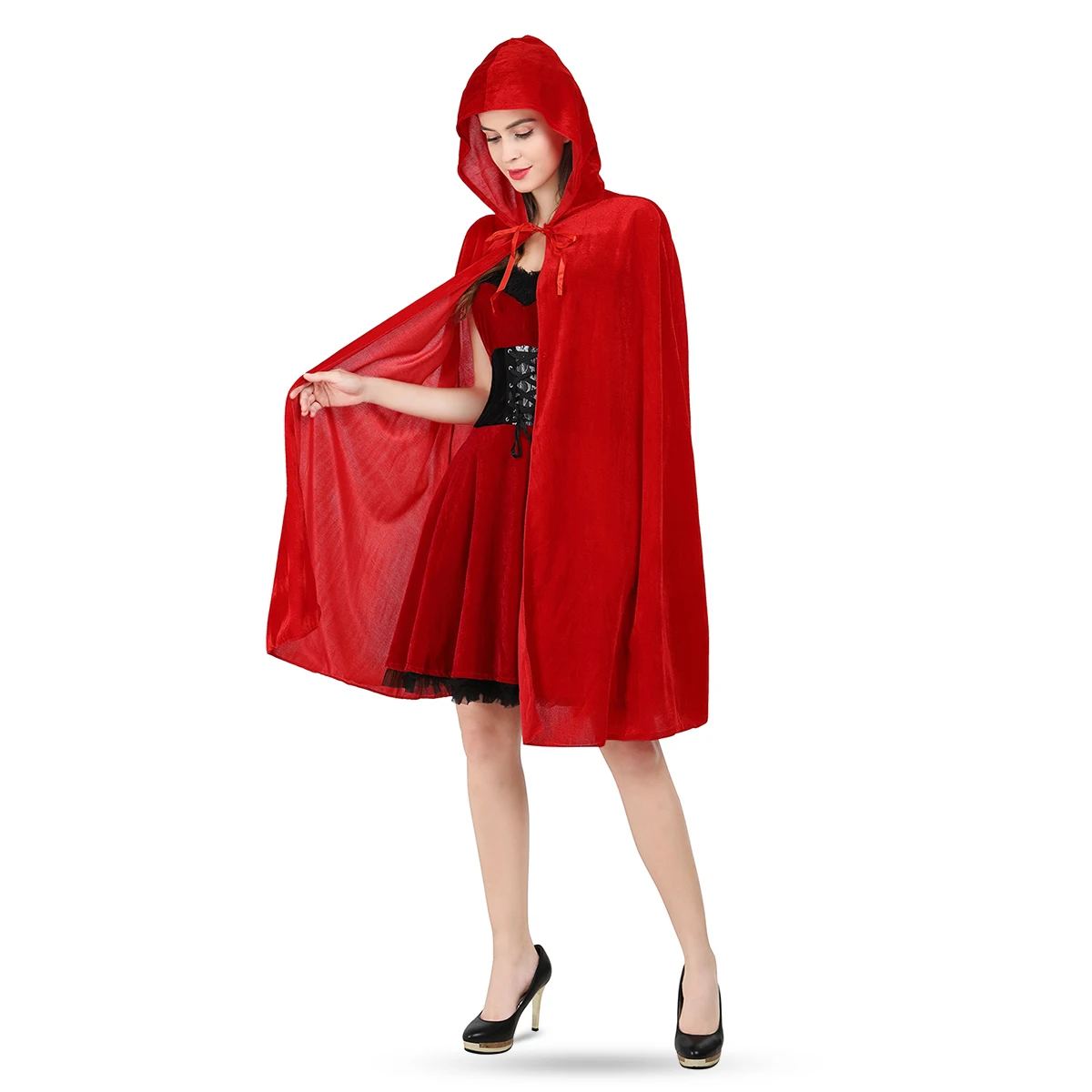 Cloak with Hood Red Velvet Cape for Christmas Burlesque Costume Halloween Cosplay Costume Little Red Riding Hood Costume Women S
Cloak with Hood Red Velvet Cape for Christmas Burlesque Costume Halloween Cosplay Costume Little Red Riding Hood Costume Women S