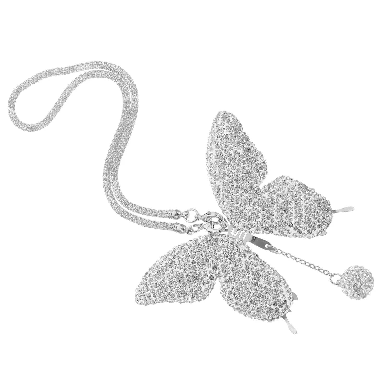 Butterfly Pendant Car Hanging nament Rhinestone Stainless Steel Rear View Mirror Accessories Decorations Car Supply
Butterfly Pendant Car Hanging nament Rhinestone Stainless Steel Rear View Mirror Accessories Decorations Car Supply