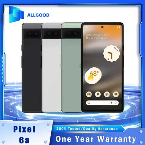 Google Pixel 6a 5G Originale Sbloccato, Telefono Cellulare NFC 6GB+128GB, Schermo OLED 6.1'', 12.2MP+12MP+8MP, Octa Core, Smartphone Android