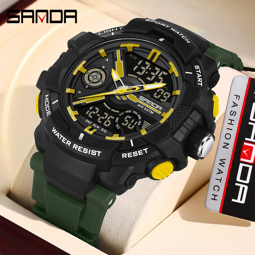 Fashion SANDA 6226 Men's Electronic Watch Korean Edition Multi functional Outdoor Sports Waterproof Men's Electronic Watch
Fashion SANDA 6226 Men's Electronic Watch Korean Edition Multi functional Outdoor Sports Waterproof Men's Electronic Watch
