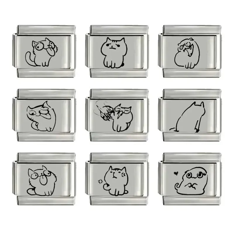 Italian Stainless Steel Bracelet DIY Module Splicing 9mm Adjustable Cute Quirky Lines for Kittens Custom Jewelry Chains Couple
Italian Stainless Steel Bracelet DIY Module Splicing 9mm Adjustable Cute Quirky Lines for Kittens Custom Jewelry Chains Couple