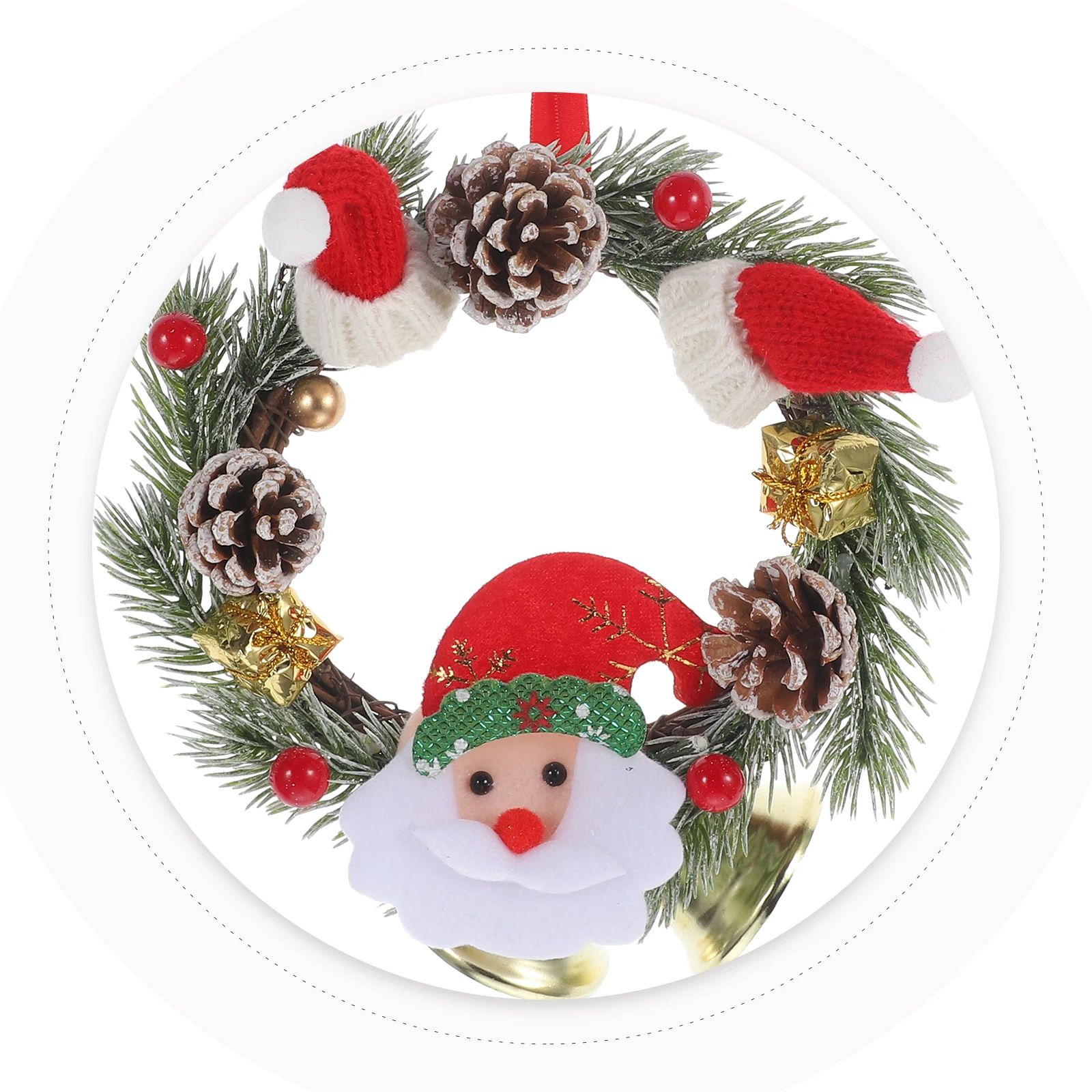 Christmas Wreath Artificial Rattan Wall Hanging Decorative Items Round Door Garland Xmas Bell Pendant Festive Home Decor 6157
Christmas Wreath Artificial Rattan Wall Hanging Decorative Items Round Door Garland Xmas Bell Pendant Festive Home Decor 6157
