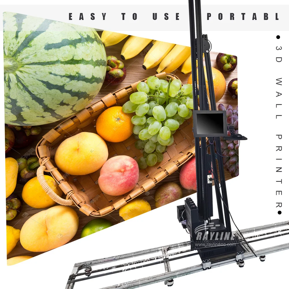 64㎡/h 2024 Mini Portable Vertical UV Ink 3D 5D Wall Printer For Wall Painting Concrete/Glass/Ceramic Wall Printing Machine
64㎡/h 2024 Mini Portable Vertical UV Ink 3D 5D Wall Printer For Wall Painting Concrete/Glass/Ceramic Wall Printing Machine