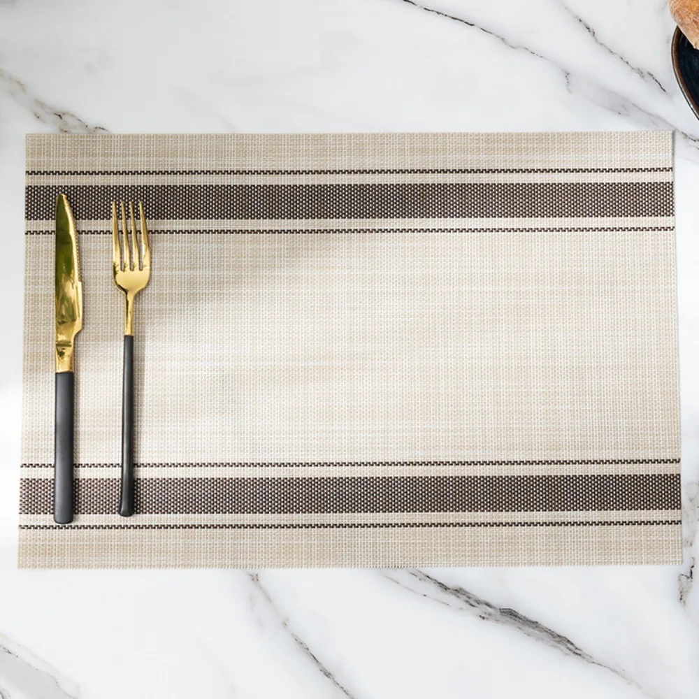 2PCS Non-slip Stripe Dining Table Mat Square Oil-Resistant Bowl Pads Reusable Washable Heat Resistant Placemats Party
2PCS Non-slip Stripe Dining Table Mat Square Oil-Resistant Bowl Pads Reusable Washable Heat Resistant Placemats Party