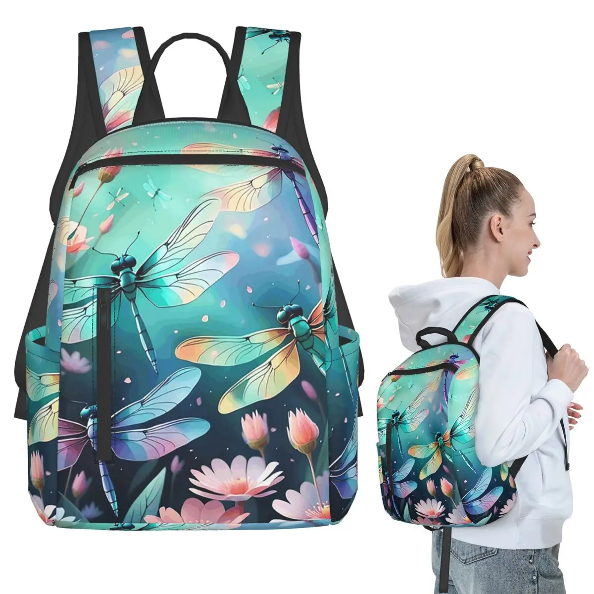 Dragonfly And Daisy Flower Backpack Student BookBag Kids School Bag Laptop Shoulder Bags Men Women
Dragonfly And Daisy Flower Backpack Student BookBag Kids School Bag Laptop Shoulder Bags Men Women