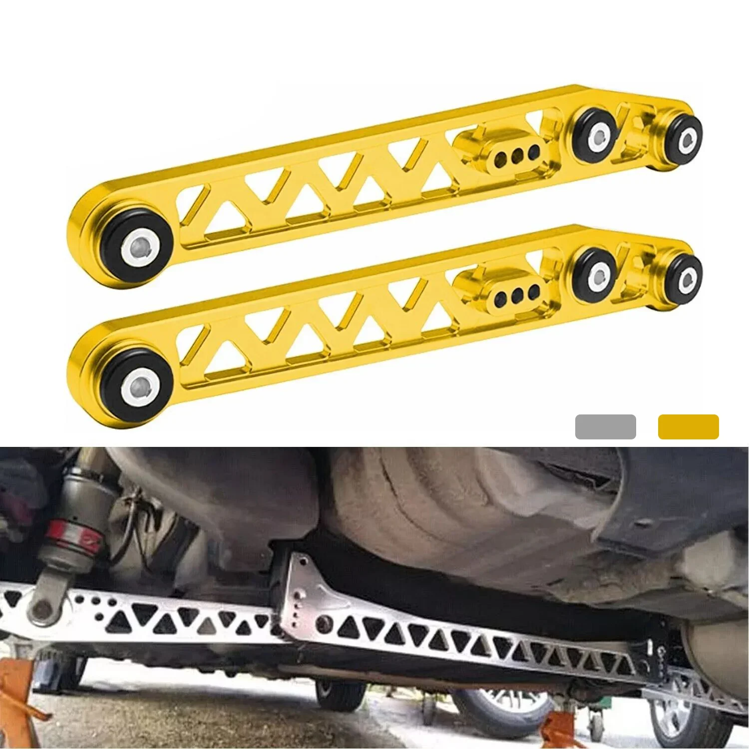 Пара заготовки алюминиевых задних нижних рычагов управления для Honda Civic EK 1996-2000 EX Si Gold Silver
Пара заготовки алюминиевых задних нижних рычагов управления для Honda Civic EK 1996-2000 EX Si Gold Silver