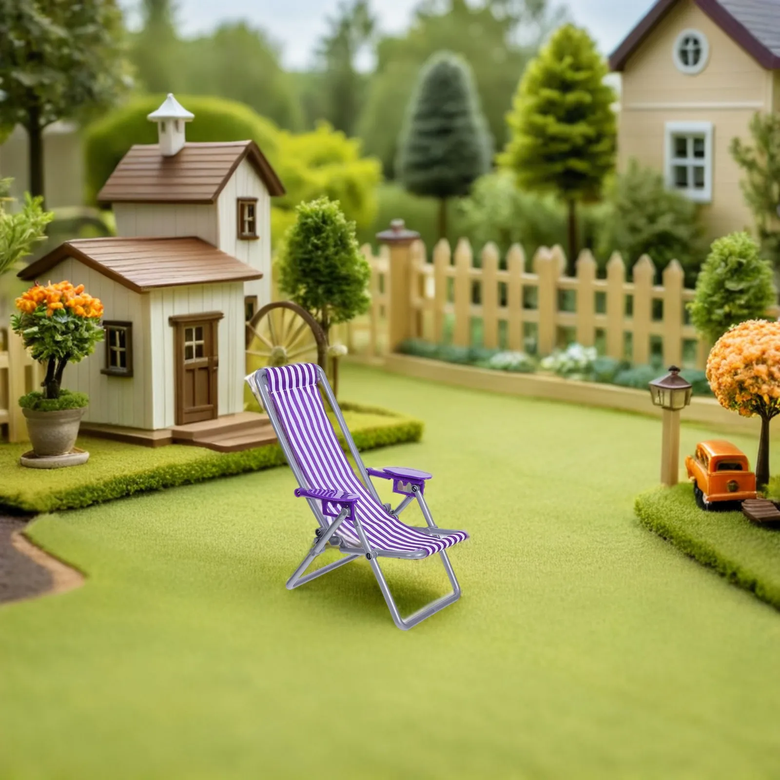 Miniature Foldable Beach Chair Compact Striped Design for Dollhouse Fairy Garden DIY Micro Landscape Decoration
Miniature Foldable Beach Chair Compact Striped Design for Dollhouse Fairy Garden DIY Micro Landscape Decoration