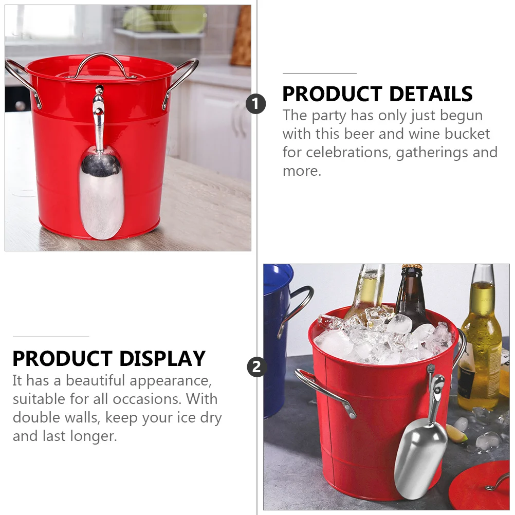 4.5L Iron Art Thick Ice Bucket Galvanized Powder Coated Beer Wine Bottle Cooler Ice Shovel Party Beverage Cooling
4.5L Iron Art Thick Ice Bucket Galvanized Powder Coated Beer Wine Bottle Cooler Ice Shovel Party Beverage Cooling