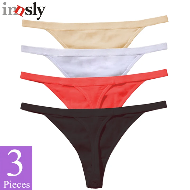 Innsly G-string Women Sexy Panties Cotton Breathable Low Rise Underwear Solid T-Back Female Thongs
Innsly G-string Women Sexy Panties Cotton Breathable Low Rise Underwear Solid T-Back Female Thongs