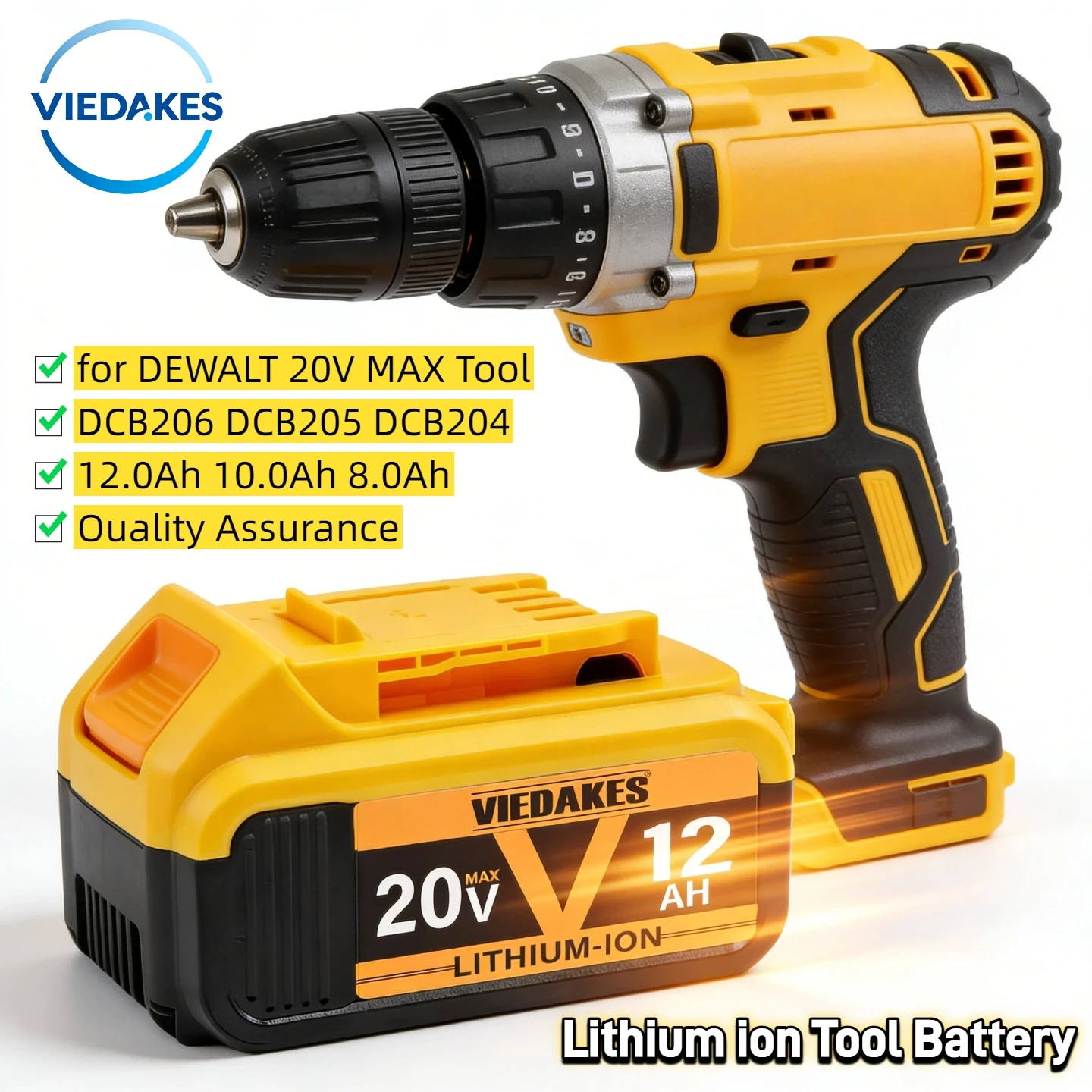 20V 12.0Ah MAX rechargeable lithium-ion battery, Suitable for Dewalt 20V battery suitable for Dewalt tool DCF850 DCD796 DCF922
20V 12.0Ah MAX rechargeable lithium-ion battery, Suitable for Dewalt 20V battery suitable for Dewalt tool DCF850 DCD796 DCF922