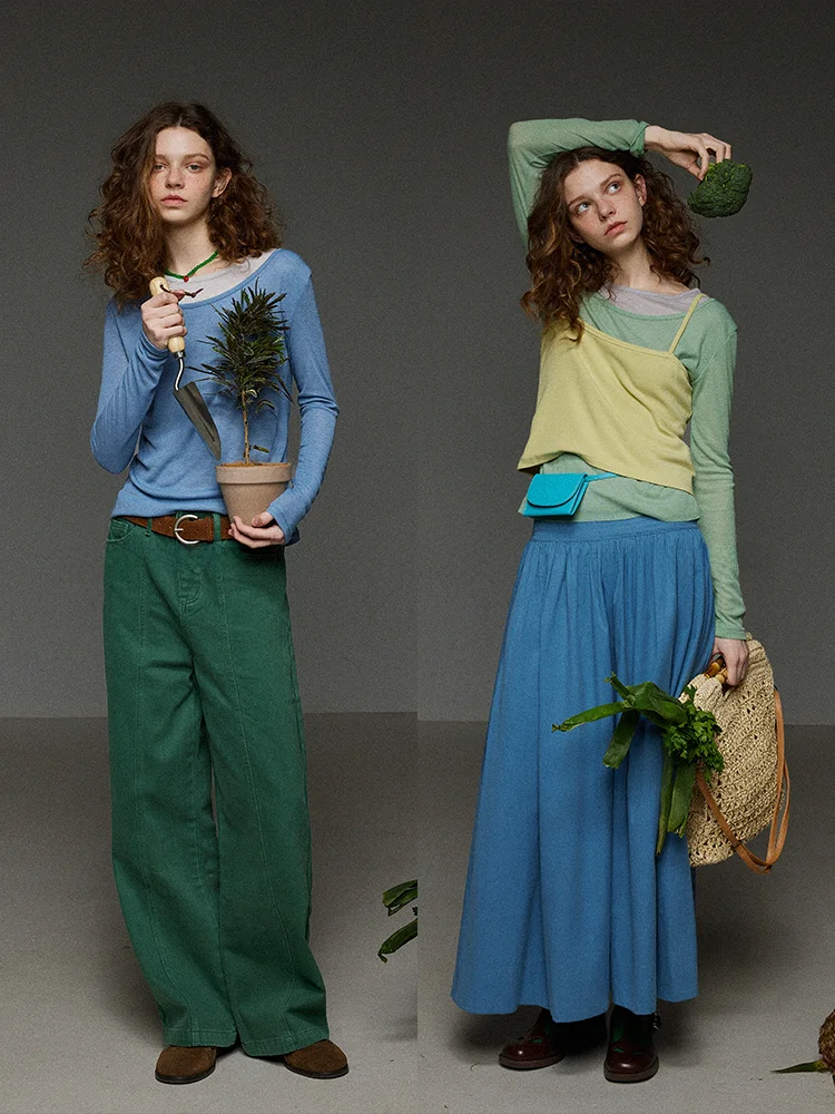 Женская футболка TNIT в стиле ретро с цветными блоками, длинным рукавом, весенний дизайн, приталенный универсальный топ, имитация двухслойности, для повседневной носки
Женская футболка TNIT в стиле ретро с цветными блоками, длинным рукавом, весенний дизайн, приталенный универсальный топ, имитация двухслойности, для повседневной носки