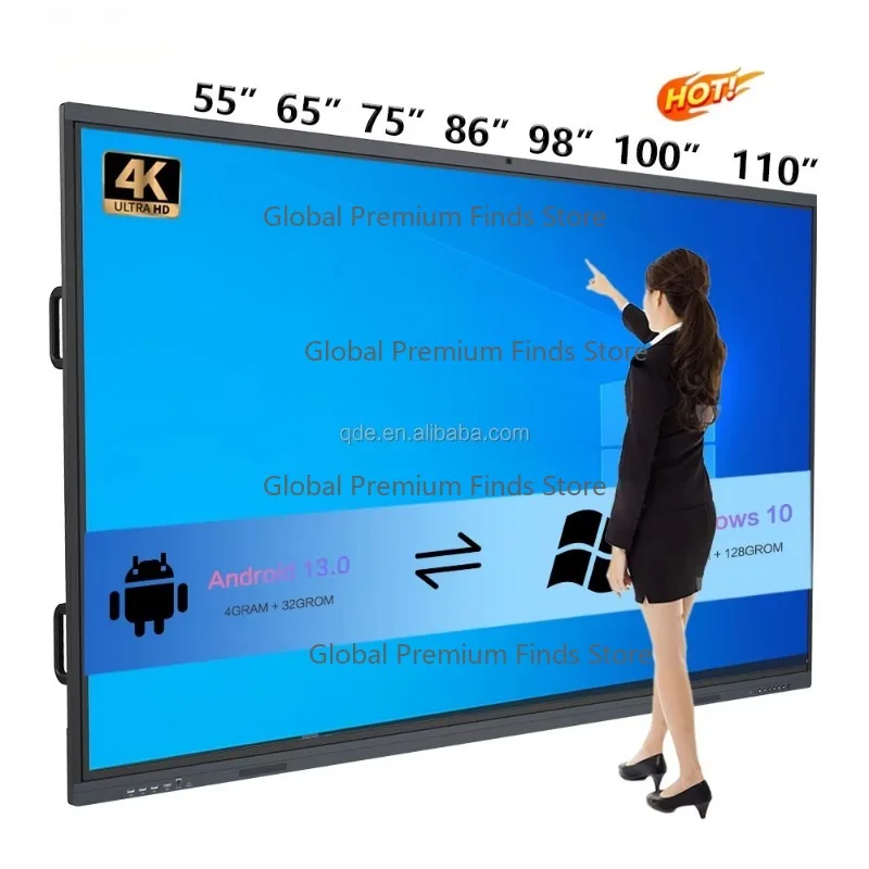 QDE 65 75 85 86 Inches Touch Screen Interactive Whiteboards Presentation Screen Smartboards Smart White Board School Teaching
QDE 65 75 85 86 Inches Touch Screen Interactive Whiteboards Presentation Screen Smartboards Smart White Board School Teaching