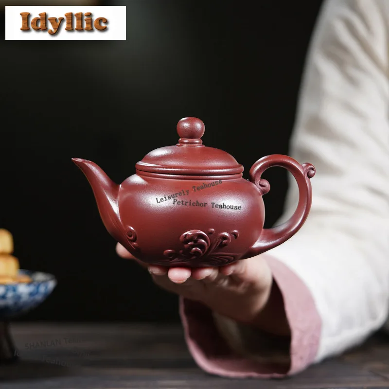 350 мл Древние чайники из фиолетовой глины Исин, горшок ручной работы с морской волной, сырая руда Дракона, кровь, песок, грязевой чайник, чайный сервиз Zisha, подарок для кафе
350 мл Древние чайники из фиолетовой глины Исин, горшок ручной работы с морской волной, сырая руда Дракона, кровь, песок, грязевой чайник, чайный сервиз Zisha, подарок для кафе