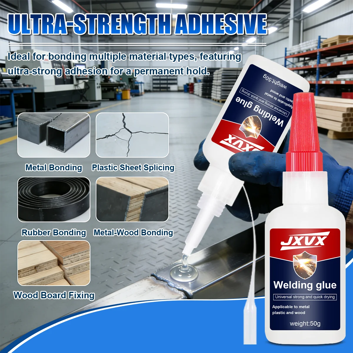 Cola Aceite 50g - Strong Waterproof Multipurpose Adhesive for Shoes, Leather, Wood, Metal, Plastic - Quick Drying
Cola Aceite 50g - Strong Waterproof Multipurpose Adhesive for Shoes, Leather, Wood, Metal, Plastic - Quick Drying
