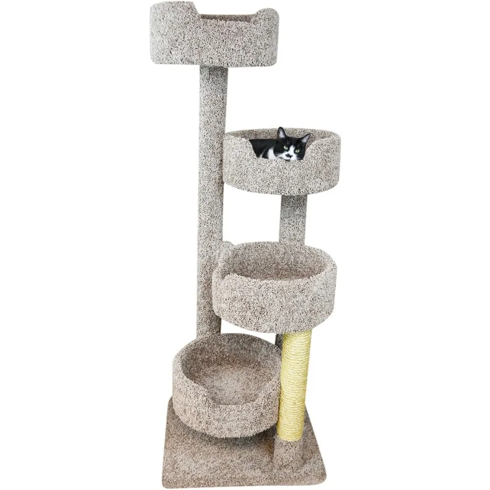 Very New Cat Condos 190209-EarthTone Large Cat Tower With 4 Easy To Access Spacious Perches, Neutral
Very New Cat Condos 190209-EarthTone Large Cat Tower With 4 Easy To Access Spacious Perches, Neutral