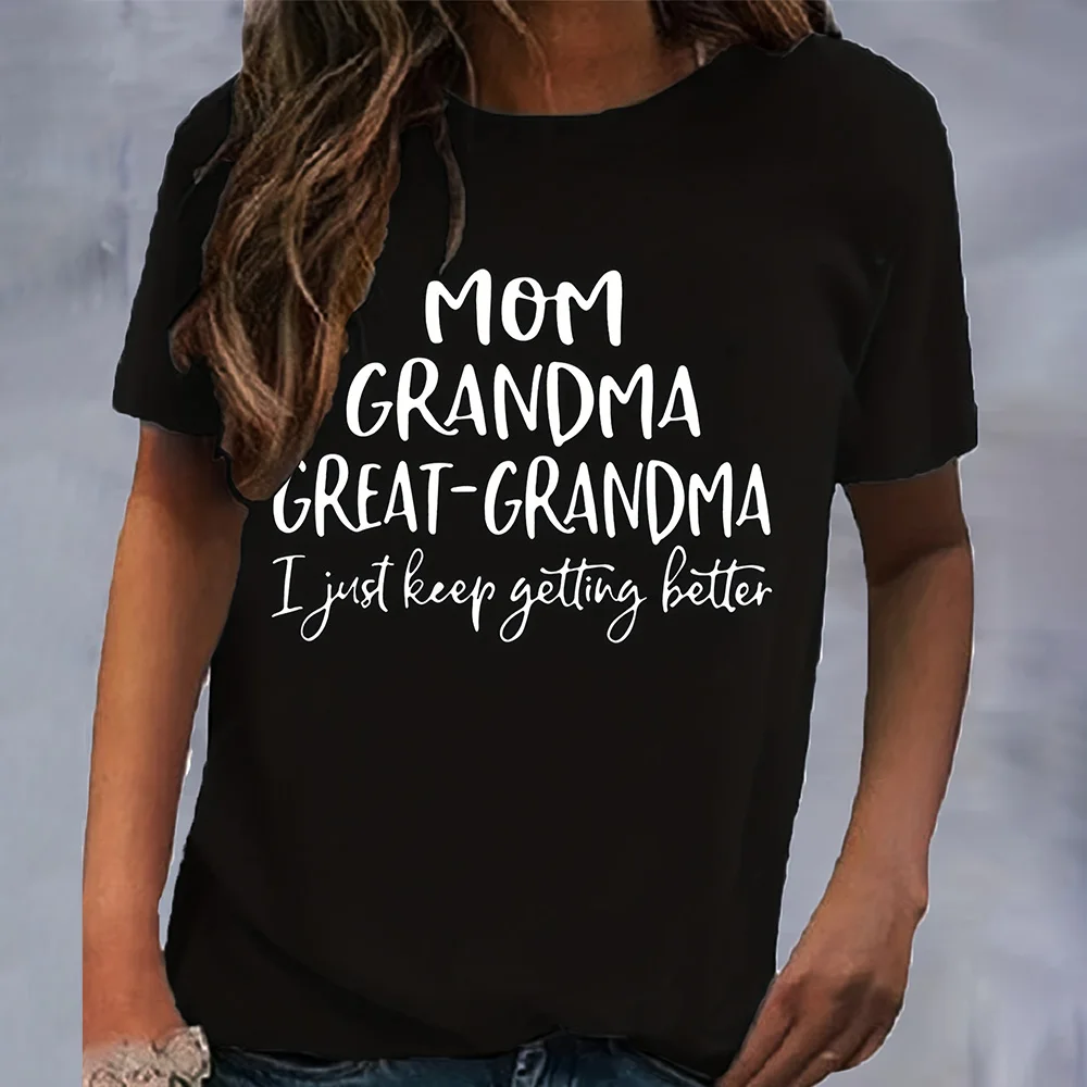 Women's Summer T-shirt Fashion Loose Short Sleeve Letter Printed Clothing Round Neck Top Elegant Clothing Party Women's T-shirt
Women's Summer T-shirt Fashion Loose Short Sleeve Letter Printed Clothing Round Neck Top Elegant Clothing Party Women's T-shirt