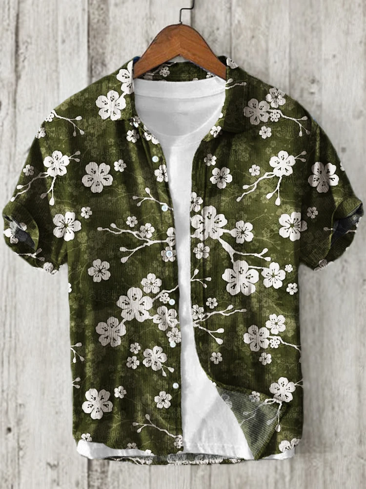 Hawaiian Shirt Men's Stand Collar Short Sleeve Shirt Flower Plant Series Print Fashion Casual Bamboo Linen Lapel Top
Hawaiian Shirt Men's Stand Collar Short Sleeve Shirt Flower Plant Series Print Fashion Casual Bamboo Linen Lapel Top