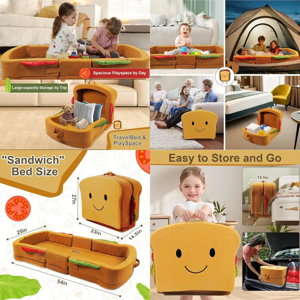 Portable Foam Toddler Bed - Foldable Soft Travel Cot with Washable Cover and Safety Rail for Kids
Portable Foam Toddler Bed - Foldable Soft Travel Cot with Washable Cover and Safety Rail for Kids