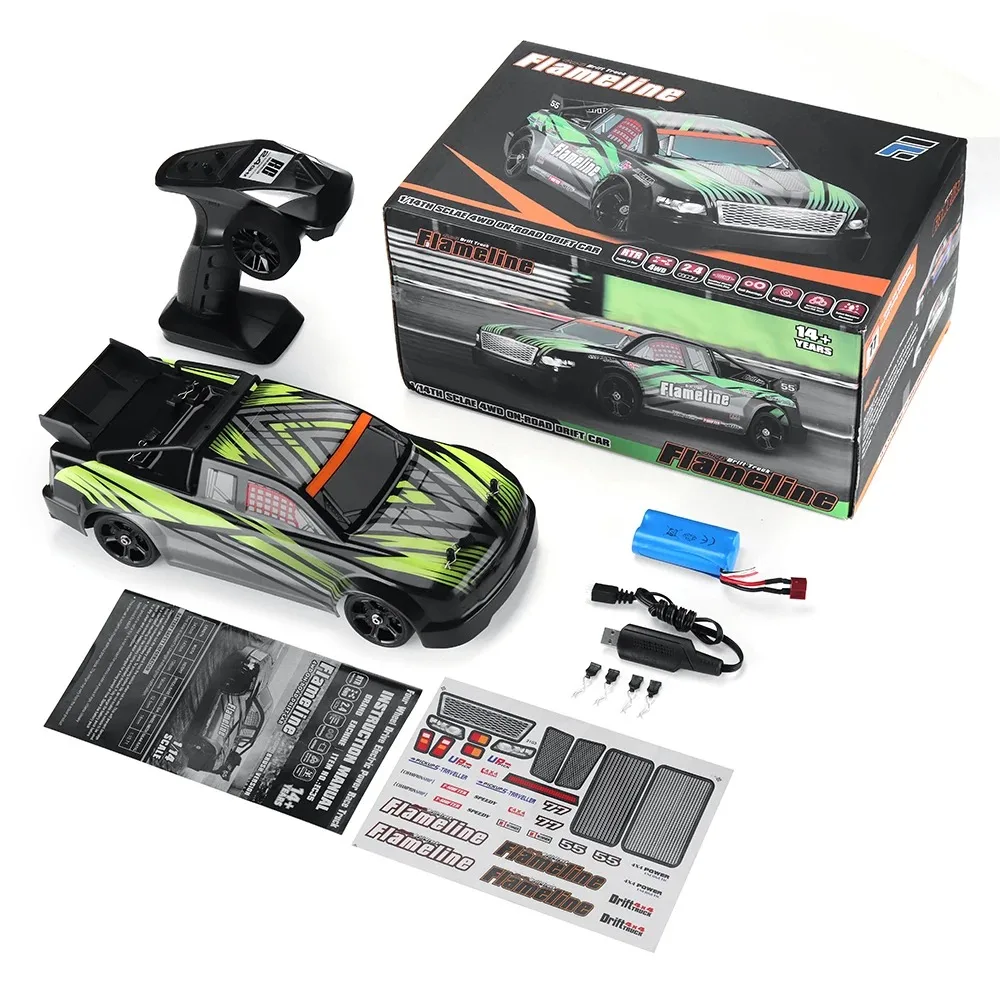 EC35 Flameline 1/14 2.4G 4WD 30km/h RC Car Drift LED Lights w/ Gyro Full Proportional Vehicles Toys
EC35 Flameline 1/14 2.4G 4WD 30km/h RC Car Drift LED Lights w/ Gyro Full Proportional Vehicles Toys