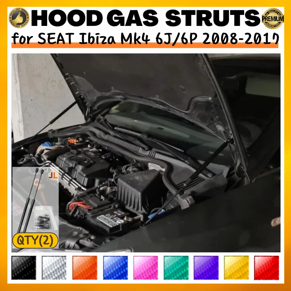 Qty(2) Hood Struts for SEAT Ibiza Mk4 6J/6P 2008-2017 Front Bonnet Modify Gas Springs Shock Absorber Lift Supports Dampers
Qty(2) Hood Struts for SEAT Ibiza Mk4 6J/6P 2008-2017 Front Bonnet Modify Gas Springs Shock Absorber Lift Supports Dampers