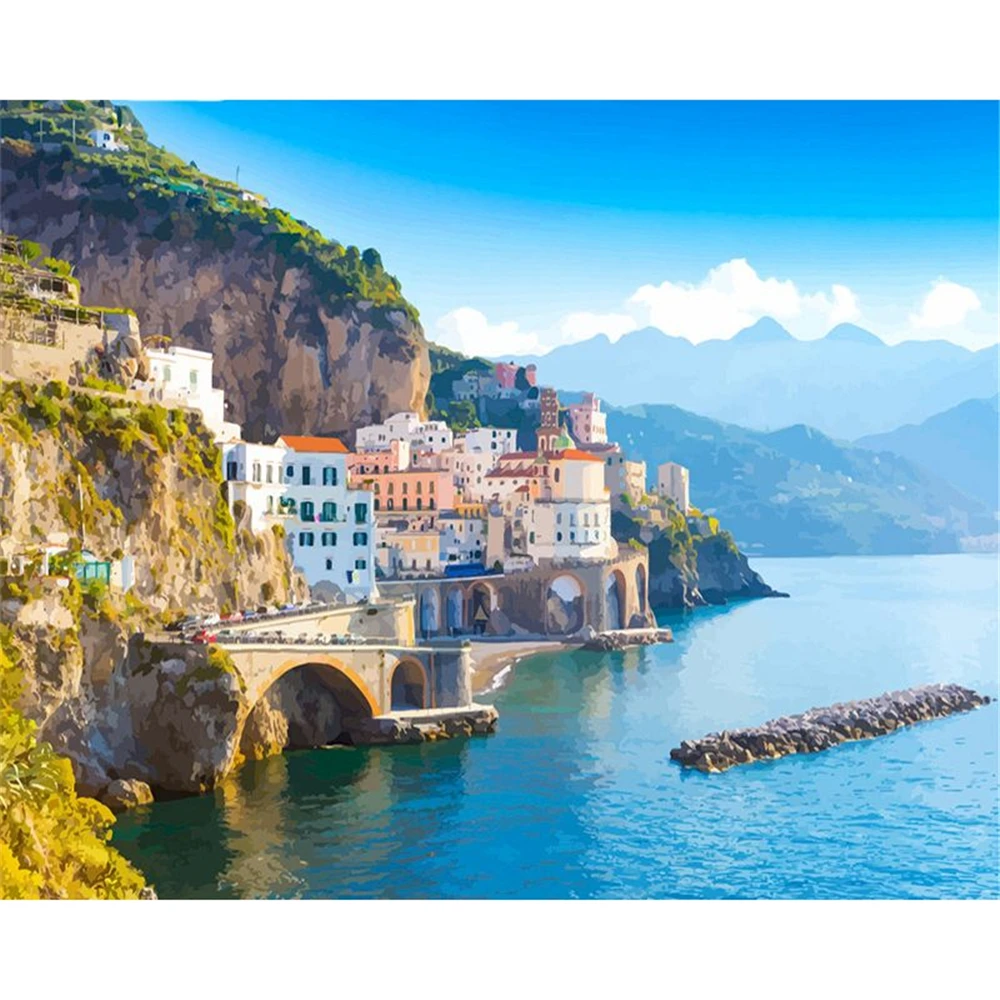Landscape Seaside Town DIY Cross Stitch 11CT Embroidery Kits Craft Needlework Set Cotton Thread Printed Canvas Home Sale
Landscape Seaside Town DIY Cross Stitch 11CT Embroidery Kits Craft Needlework Set Cotton Thread Printed Canvas Home Sale