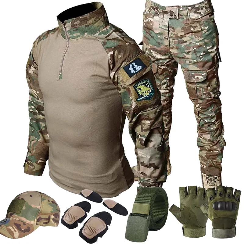 MC Tactical Uniform Airsoft Suit Training Sets Multiple Pocket Camo Hunting Clothes CP Combat Shirts Cargo Pants Paintball Sets
MC Tactical Uniform Airsoft Suit Training Sets Multiple Pocket Camo Hunting Clothes CP Combat Shirts Cargo Pants Paintball Sets