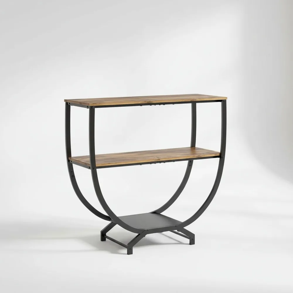 Промышленный трехъярусный консольный столик, диван-стол высотой 30 дюймов с местом для хранения вещей для прихожей в гостиной
Промышленный трехъярусный консольный столик, диван-стол высотой 30 дюймов с местом для хранения вещей для прихожей в гостиной