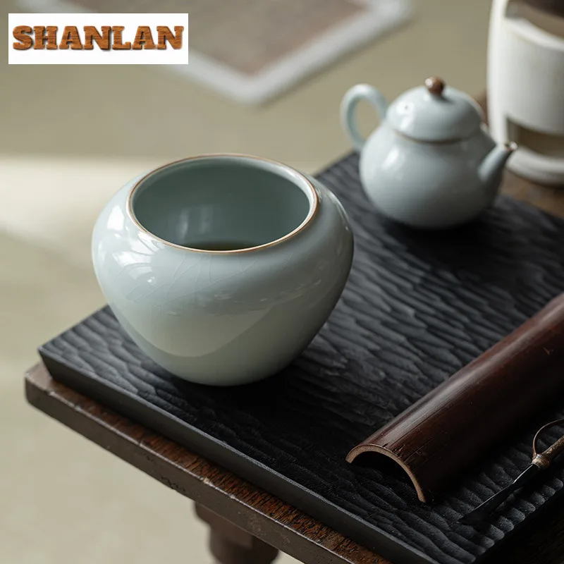 600ml Azure Ru Kiln Porcelain Jianshui Ice Cracking Glaze Washing Cup Bowl Tea Residue Barrel Household Chaxi Teaset Decoration
600ml Azure Ru Kiln Porcelain Jianshui Ice Cracking Glaze Washing Cup Bowl Tea Residue Barrel Household Chaxi Teaset Decoration