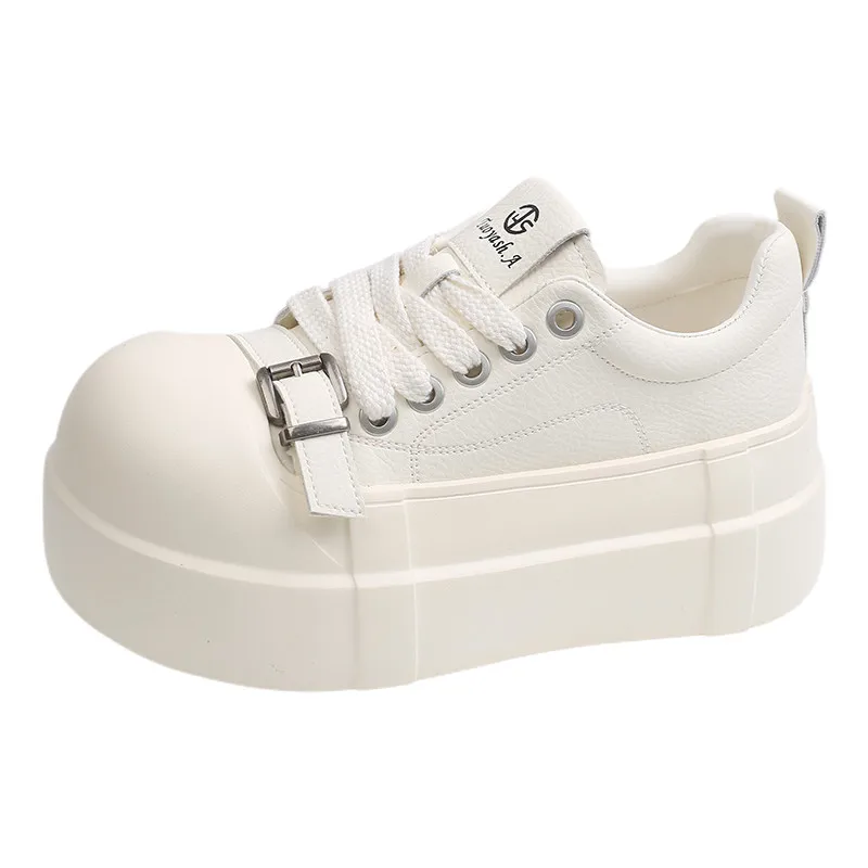 Women's Platform Skate Shoes Microfiber Upper Round Toe Chunky Sole Buckle Decor Casual Daily Commute White Shoes Spring 2026
Women's Platform Skate Shoes Microfiber Upper Round Toe Chunky Sole Buckle Decor Casual Daily Commute White Shoes Spring 2026