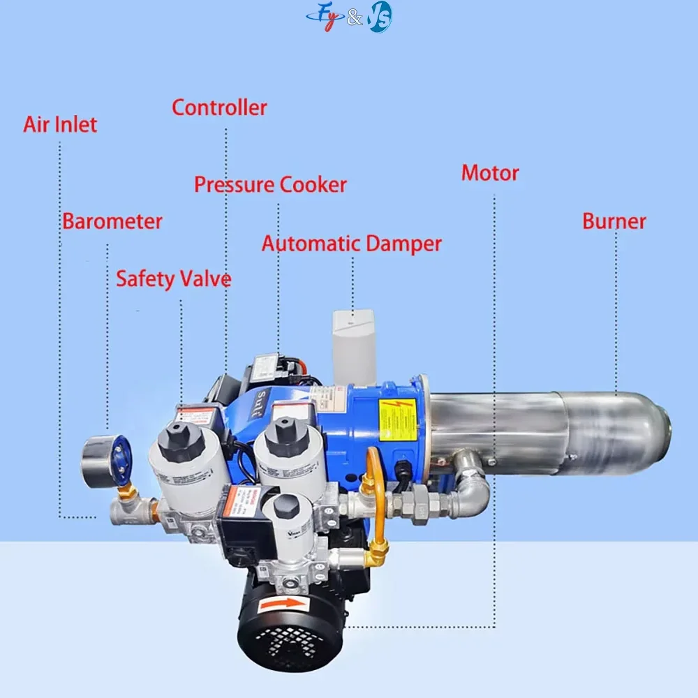 116-291KW Low Nitrogen Oxide (Nox) Emission Burner Natural Gas Biogas Liquefied Gas Powder Spraying Baking Paint Boiler Heating
116-291KW Low Nitrogen Oxide (Nox) Emission Burner Natural Gas Biogas Liquefied Gas Powder Spraying Baking Paint Boiler Heating