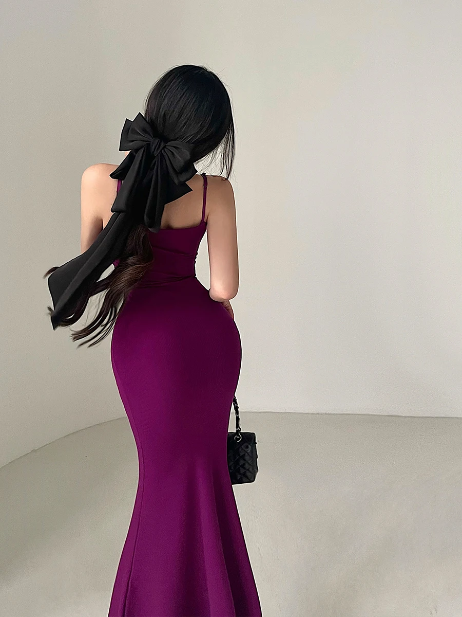 Sexy Slimming Long Dress Adjustable Strap Fish Tail Gown Pure Desire Style Cotton Material Single Piece Spring 2023 Collection
Sexy Slimming Long Dress Adjustable Strap Fish Tail Gown Pure Desire Style Cotton Material Single Piece Spring 2023 Collection