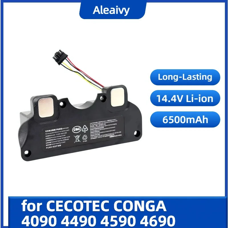 For CECOTEC CONGA 4090 4490 4590 4690 Robot Vacuum Cleaner Accessories 14.4V 6500mAh Replacement Battery
For CECOTEC CONGA 4090 4490 4590 4690 Robot Vacuum Cleaner Accessories 14.4V 6500mAh Replacement Battery