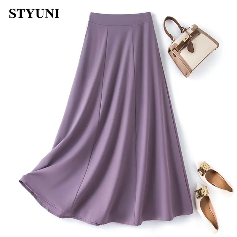 Purple Solid Casual Folds High Waist A-line Loose With Lining Women's Skirt Korean Fashion Mid-Calf Long Skirts For Women 2023
Purple Solid Casual Folds High Waist A-line Loose With Lining Women's Skirt Korean Fashion Mid-Calf Long Skirts For Women 2023