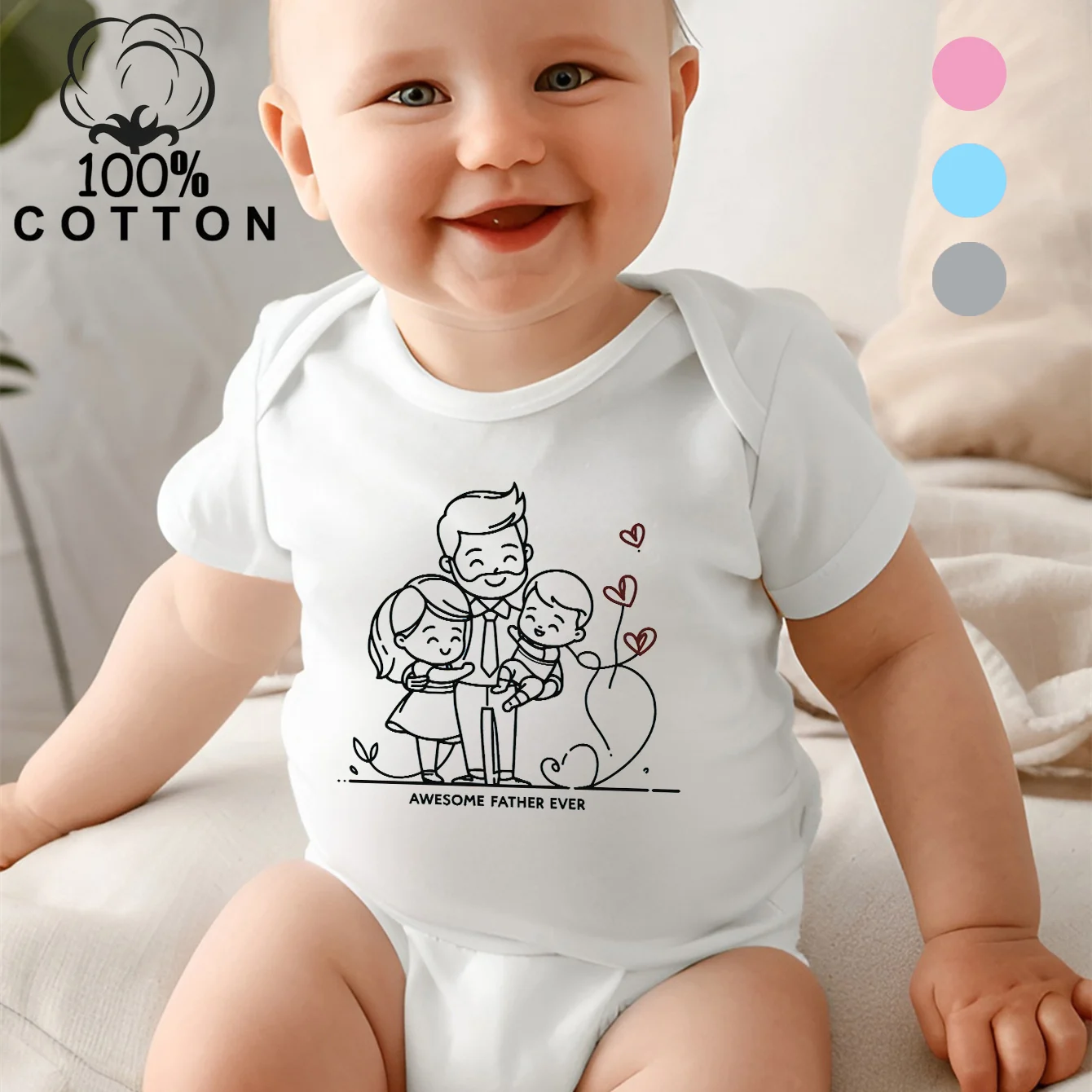 100% Cotton Onesie Daddy Is My Favorite Man Print Bodysuit Comfortable Cloth for Baby Jumpsuit for 0 To 12 Months Newborn
100% Cotton Onesie Daddy Is My Favorite Man Print Bodysuit Comfortable Cloth for Baby Jumpsuit for 0 To 12 Months Newborn