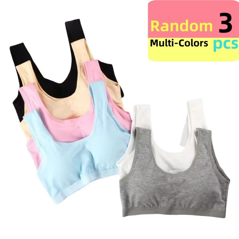 3PC Randomcolors Cotton Bra for Kids Girls Training Bra for Girls Teens Underwear Girls Underwear 8-14 Years
3PC Randomcolors Cotton Bra for Kids Girls Training Bra for Girls Teens Underwear Girls Underwear 8-14 Years