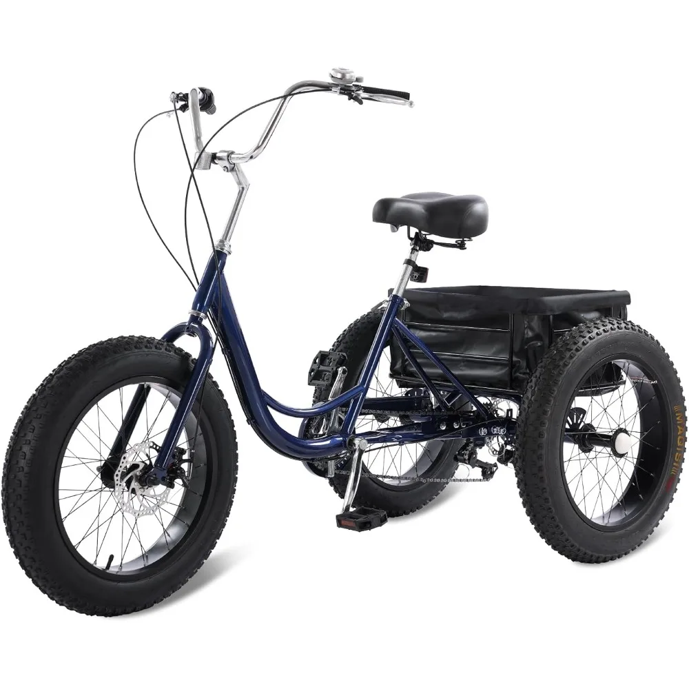 20-Inch Fat Tire 3-Wheel Bike, 7-Speed Trike with Dual Disc Brakes, 450 lb Capacity, Adjustable Handlebars & Seat,Bicycle
20-Inch Fat Tire 3-Wheel Bike, 7-Speed Trike with Dual Disc Brakes, 450 lb Capacity, Adjustable Handlebars & Seat,Bicycle
