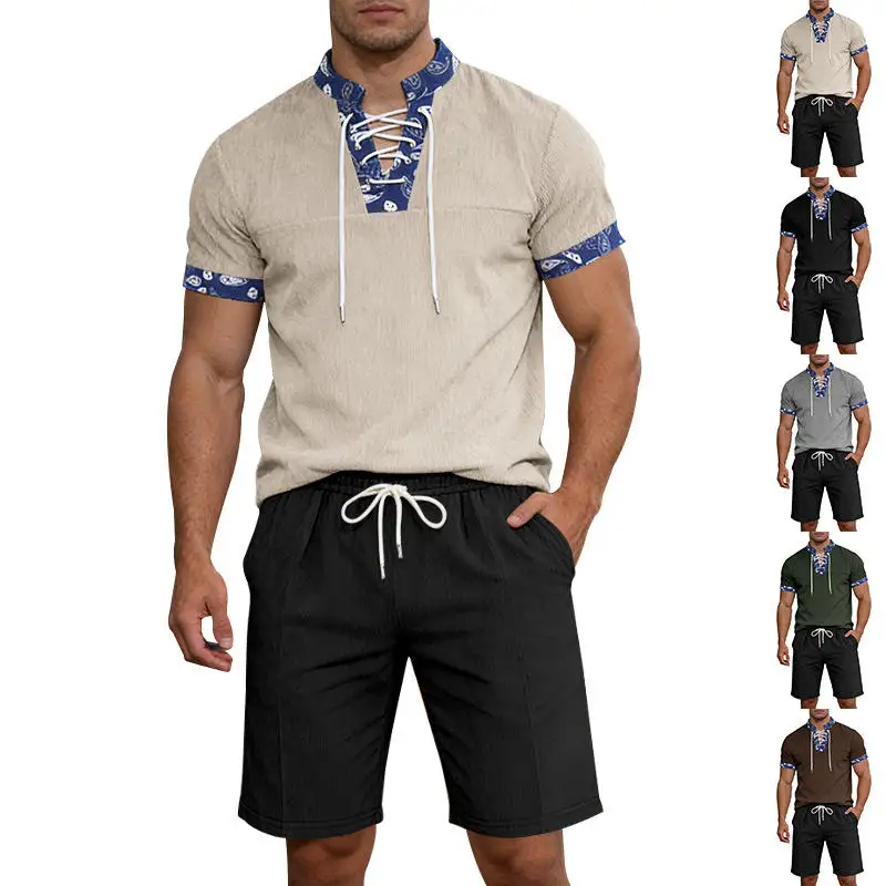 Summer Heavyweight Loose Fit Corduroy Men's Henry T-Shirt Casual Shirt Shorts Set Youth Fashion Casual Wear
Summer Heavyweight Loose Fit Corduroy Men's Henry T-Shirt Casual Shirt Shorts Set Youth Fashion Casual Wear