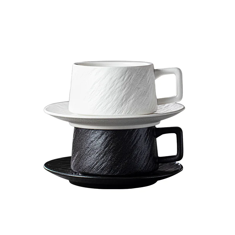 LTT Nordic style ceramic coffee cup with saucer set, black and white rock pattern cup, simple cup
LTT Nordic style ceramic coffee cup with saucer set, black and white rock pattern cup, simple cup