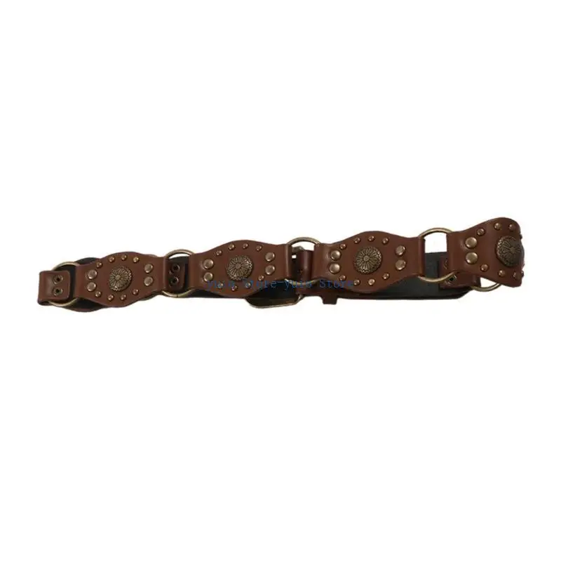 X7XB Delicate Carved Flower Rivet Waist Belt Women Coat Dress Belt Thin Waistband Shinning Ethnic Stitching Belt
X7XB Delicate Carved Flower Rivet Waist Belt Women Coat Dress Belt Thin Waistband Shinning Ethnic Stitching Belt