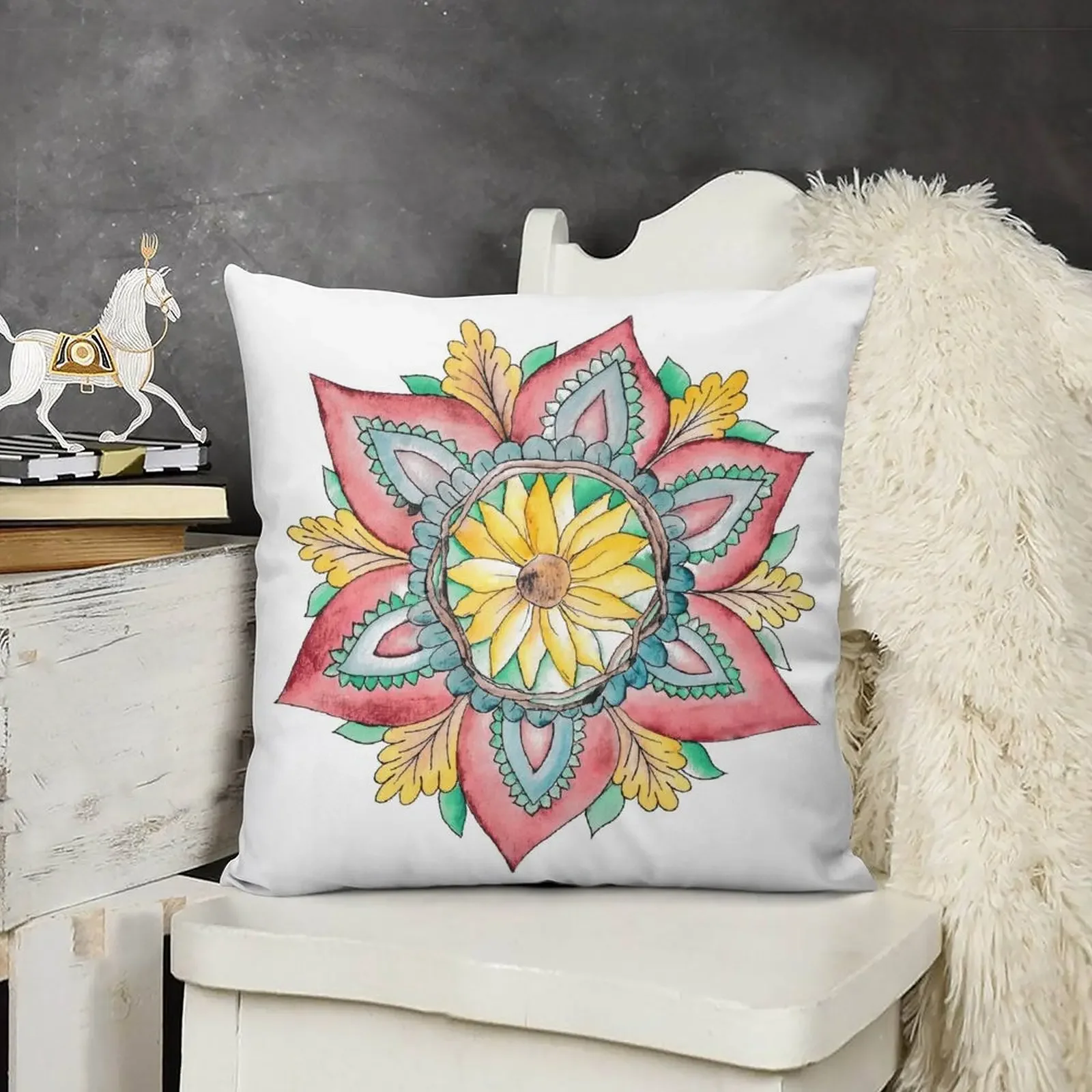 Sunflower Mandala Throw Pillow christmas pillow case Throw Pillow Covers Christmas Cushion For Home
Sunflower Mandala Throw Pillow christmas pillow case Throw Pillow Covers Christmas Cushion For Home