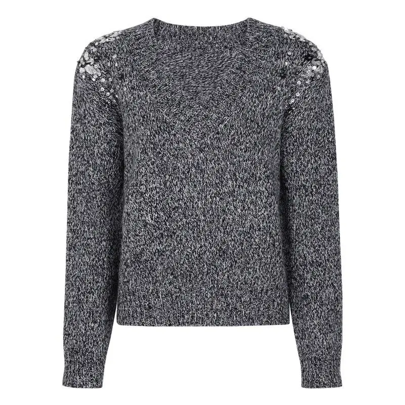 Fashionable V-Neck Knitted Sweater Short Style Long Sleeve Pearl Embellished Top Quality Woolen Outerwear Elegant Spring New ...
Fashionable V-Neck Knitted Sweater Short Style Long Sleeve Pearl Embellished Top Quality Woolen Outerwear Elegant Spring New ...