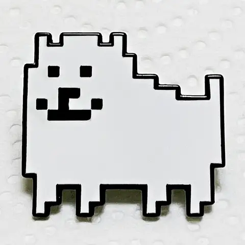 Annoying dog Enamel Pin Undertale game Brooches Hat Jewelry Accessories birthday gamer gifts