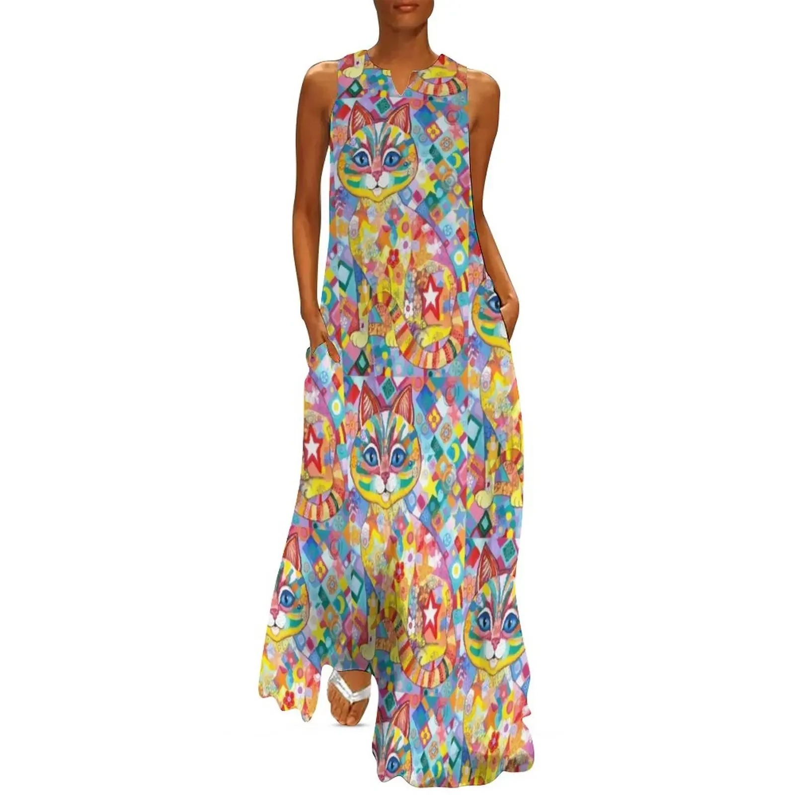 Colour Cat Long Dress dress dresses women's summer clothing 2025 Women's summer suit summer dress woman 2025
Colour Cat Long Dress dress dresses women's summer clothing 2025 Women's summer suit summer dress woman 2025
