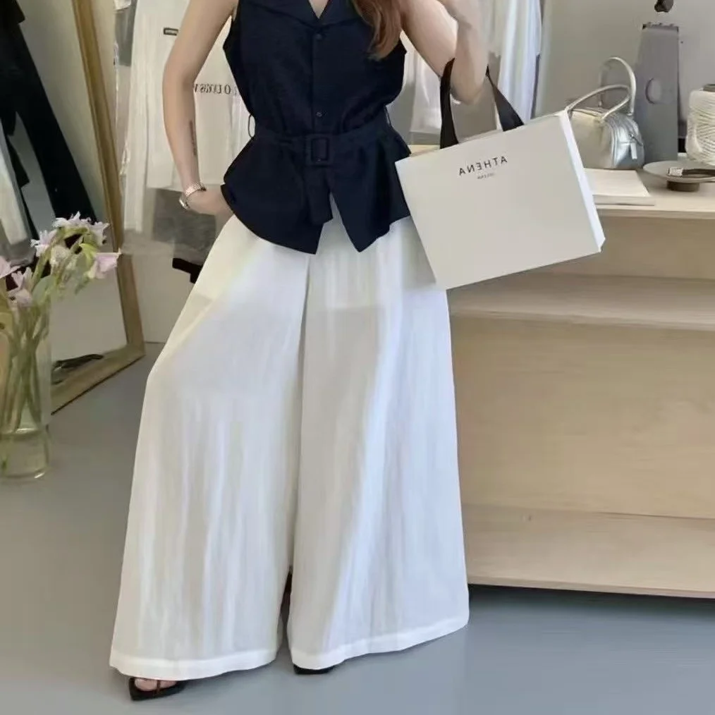 High Waist Wide Leg Pants Women's Summer Thin Loose Drapey Straight Leg Pants Loose Slimming Floor-Length Casual Trousers
High Waist Wide Leg Pants Women's Summer Thin Loose Drapey Straight Leg Pants Loose Slimming Floor-Length Casual Trousers