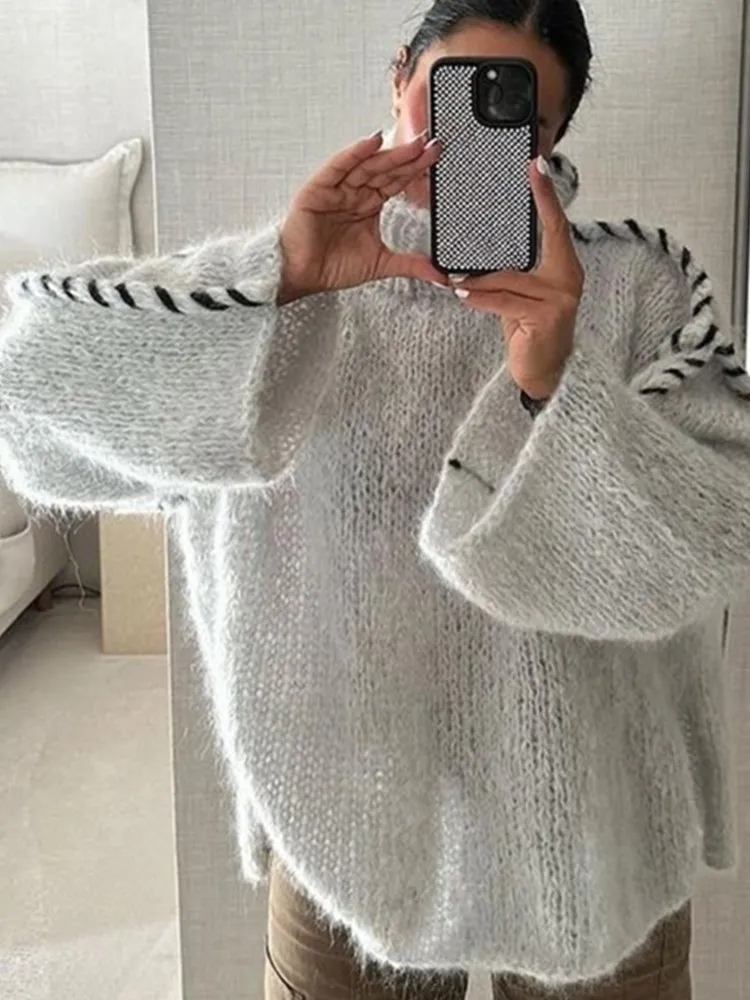 Long Sleeves O Neck Sweater Autumn Winter Lady Sweaters Women's Bottoming Knitted Loose Turtleneck Shirt Pullover Casual Loose
Long Sleeves O Neck Sweater Autumn Winter Lady Sweaters Women's Bottoming Knitted Loose Turtleneck Shirt Pullover Casual Loose