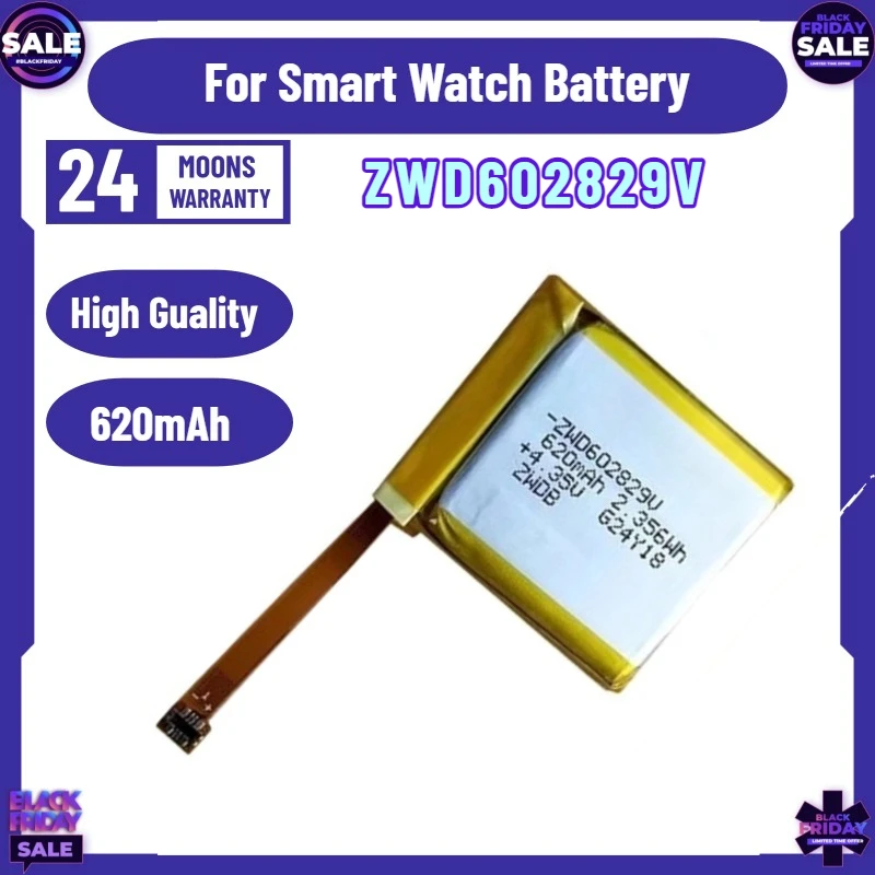 New Battery ZWD602829V 4.35V 620mAh For Smart Watch Battery
New Battery ZWD602829V 4.35V 620mAh For Smart Watch Battery