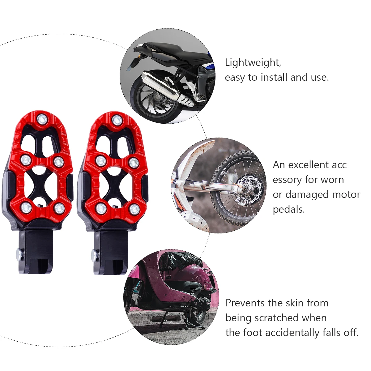 Aluminium Alloy Pedal Durable Hollow Electric Motorcycle Accessories Lightweight Install Prevent Scratch Large Area Stable Power
Aluminium Alloy Pedal Durable Hollow Electric Motorcycle Accessories Lightweight Install Prevent Scratch Large Area Stable Power