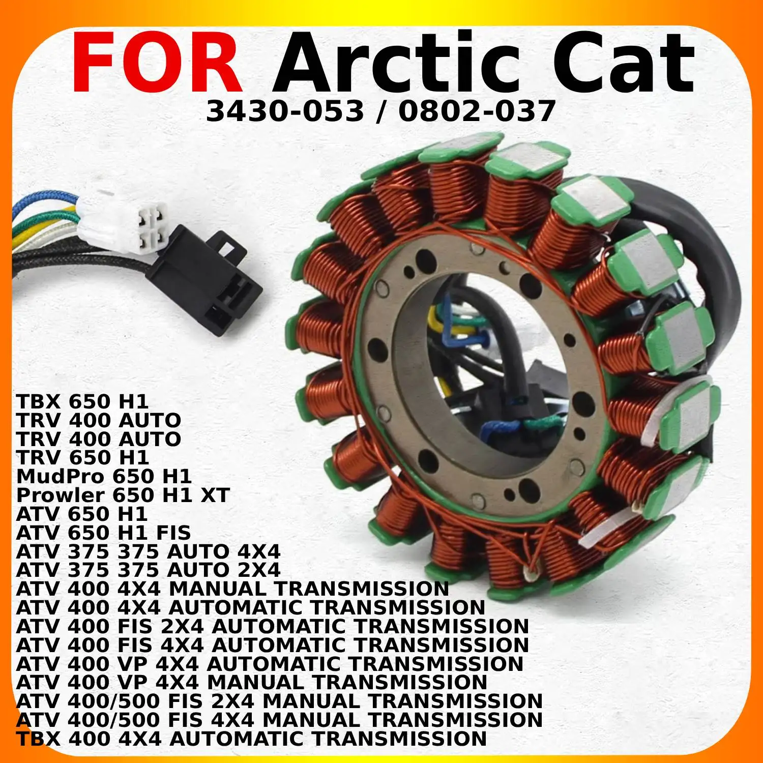 Катушка статора магнето для Arctic Cat ATV 375 4X4 650 H1 FIS MudPro Prowler XT TBX400 с автоматической коробкой передач TRV 400 AUTO
Катушка статора магнето для Arctic Cat ATV 375 4X4 650 H1 FIS MudPro Prowler XT TBX400 с автоматической коробкой передач TRV 400 AUTO