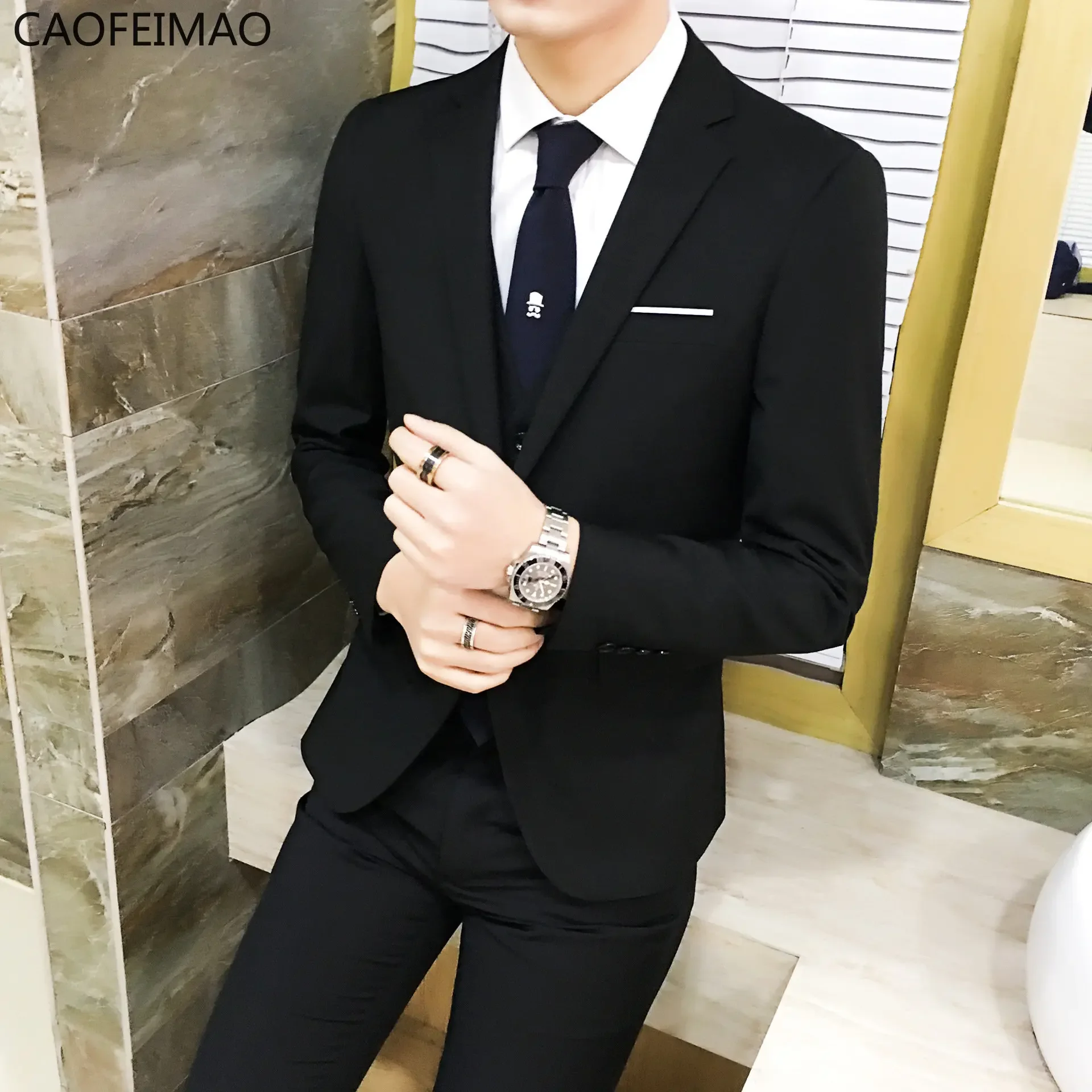 Caifeimao Men Blazers 3 Pieces Sets Business 2 Suits Vest Pants Blue Coats Wedding 2025 Formal Elegant Jackets Korean Luxury
Caifeimao Men Blazers 3 Pieces Sets Business 2 Suits Vest Pants Blue Coats Wedding 2025 Formal Elegant Jackets Korean Luxury