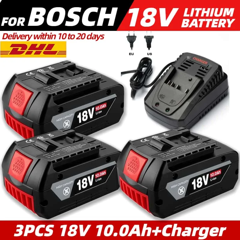 18V 10.0Ah 100% NEW for Bosch rechargeable battery, suitable for tool BAT609 BAT618 GBA18V80 18650 high-power power battery
18V 10.0Ah 100% NEW for Bosch rechargeable battery, suitable for tool BAT609 BAT618 GBA18V80 18650 high-power power battery